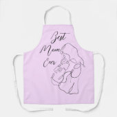 最高の母のトレンディー1行と子クラシック供 エプロン (正面)