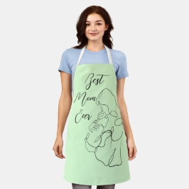 最高の母のトレンディー1行と子クラシック供 エプロン