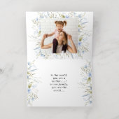 最高の母のフローラ写真マザーズの日 箔グリーティングカード (内側レイダウン)