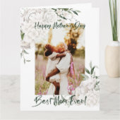 最高の母のフローラ写真母の日 カード (正面)