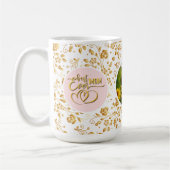 最高の母のフローラ写真母の日 コーヒーマグカップ (左)