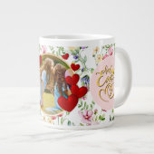 最高の母のフローラ写真母の日 ジャンボコーヒーマグカップ (正面右)