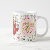 最高の母のフローラ写真母の日 ジャンボコーヒーマグカップ (右)