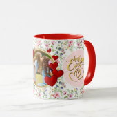 最高の母のフローラ写真母の日 マグカップ (正面右)