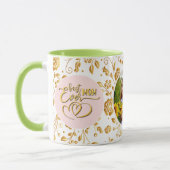 最高の母のフローラ写真母の日 マグカップ (左)