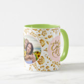 最高の母のフローラ写真母の日 マグカップ (正面右)