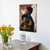 最高の母のプレゼント写真カスタマイズ 箔ポスター (レイダウン (キッチン))