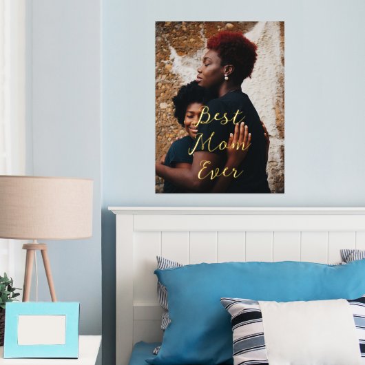最高の母のプレゼント写真カスタマイズ 箔ポスター (インサイチュ (寝室))