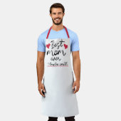最高の母のプレゼント エプロン (着用した状態)