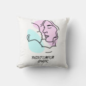 最高の母のミニマルなラインアート母の日 クッション (正面)