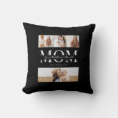 最高の母のモノクロ4枚 クッション (正面)