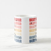 最高の母のレトロの子供の名前の母の日のギフト コーヒーマグカップ (中央)