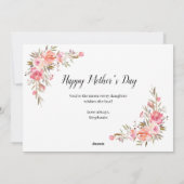 最高の母のレトロ写真フローラ母の日のカード シーズンカード (裏面)