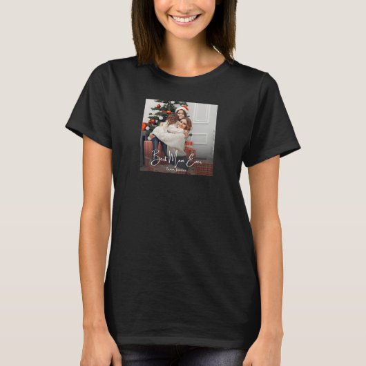 最高の母の写パーソナライズされた真 Tシャツ (正面)