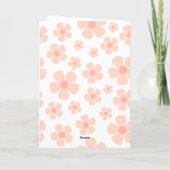 最高の母の写真かわいいオレンジフローラ誕生日 カード (裏面)