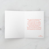 最高の母の写真かわいいオレンジフローラ誕生日 カード (内部)