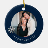 最高の母の写真オーナメント セラミックオーナメント (正面)