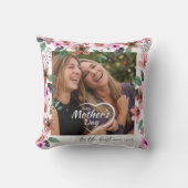 最高の母の写真カスタム文字ハッピーマザーズ・デイ クッション (正面)
