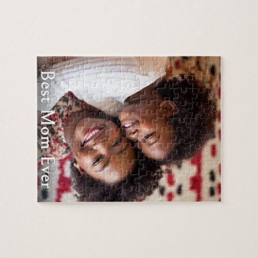 最高の母の写真カスタム記念 ジグソーパズル (横)