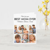 最高の母の写真コラージュ母の日 カード (黄色い花)