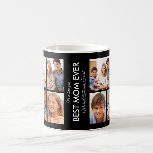 最高の母の写真コラージュ母の日 コーヒーマグカップ (中央)