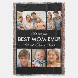 最高の母の写真コラージュ母の日 スローブランケット