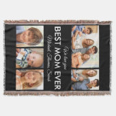 最高の母の写真コラージュ母の日 スローブランケット (正面)