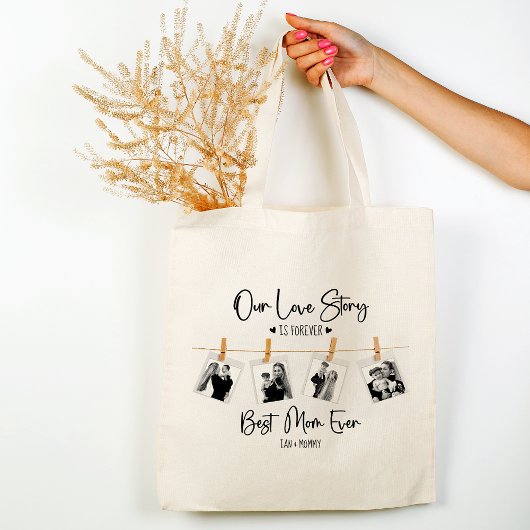 最高の母の写真コラージュ母の日 トートバッグ