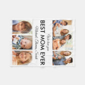 最高の母の写真コラージュ母の日 フリースブランケット (正面(横))