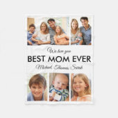 最高の母の写真コラージュ母の日 フリースブランケット (正面)