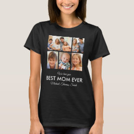 最高の母の写真コラージュ母の日 Tシャツ
