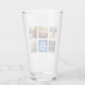 最高の母の写真パーソナライズされたコラージュNavy Blue タンブラーグラス (裏面)