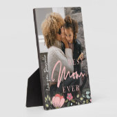 最高の母の写真パーソナライズされた母の日 フォトプラーク (側面)