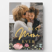 最高の母の写真パーソナライズされた母の日 フォトプラーク (正面)