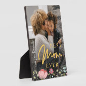 最高の母の写真パーソナライズされた母の日 フォトプラーク (側面)