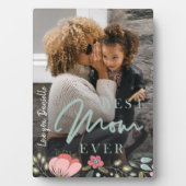 最高の母の写真パーソナライズされた母の日 フォトプラーク (正面)