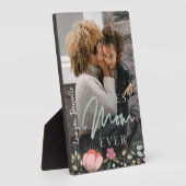 最高の母の写真パーソナライズされた母の日 フォトプラーク (側面)