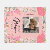 最高の母の写真パーソナライズされた母の日 フリースブランケット (正面(横))