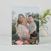最高の母の写真パーソナライズされた母の日 箔シーズンカード (立ち正面)