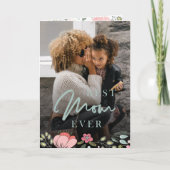 最高の母の写真パーソナライズされた母の日Holiid シーズンカード (正面)