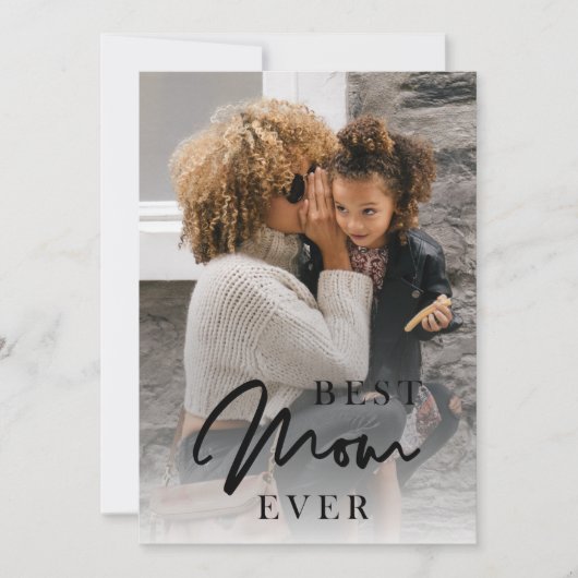 最高の母の写真パーソナライズされた母の日Holiid シーズンカード (正面)