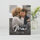 最高の母の写真パーソナライズされた母の日Holiid シーズンカード (スタンド正面)