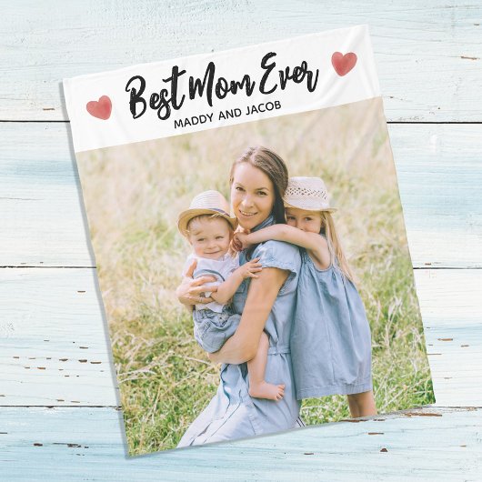 最高の母の写真モダンフリースブランケット フリースブランケット