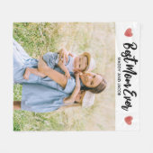 最高の母の写真モダンフリースブランケット フリースブランケット (正面(横))