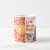 最高の母の写真モダンフローラ母の日 コーヒーマグカップ (中央)