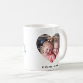 最高の母の写真モダン子供が母の日を命名 コーヒーマグカップ (正面右)