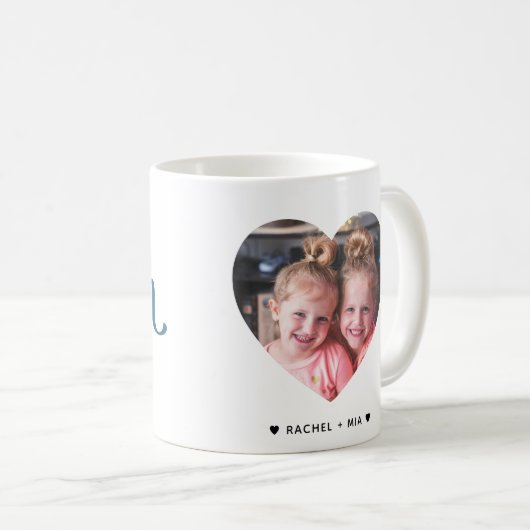 最高の母の写真モダン子供が母の日を命名 コーヒーマグカップ (正面右)