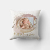 最高の母の写真モダン クッション (裏面)