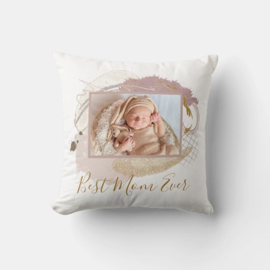 最高の母の写真モダン クッション (正面)