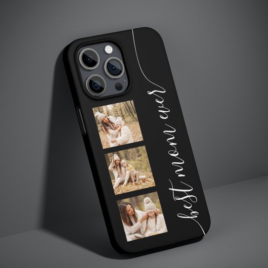 最高の母の写真 エレガントなスクリプト ブラック Case-Mate iPhoneケース